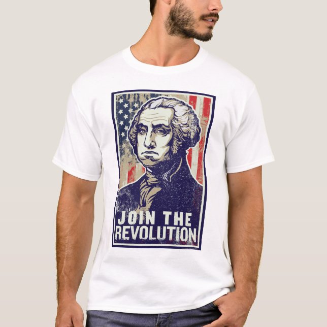 Camiseta Revolução de George Washington (Frente)