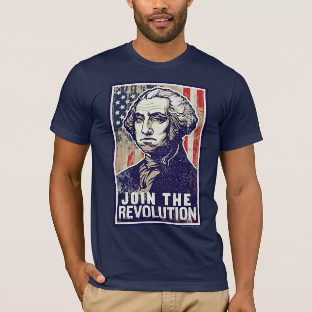 Camiseta Revolução de George Washington (Frente)