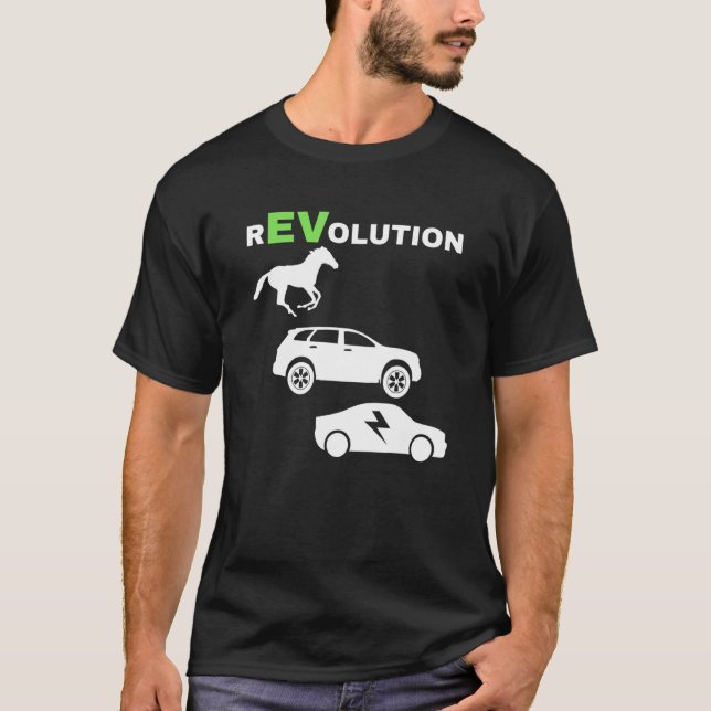 Camiseta Revolução EV, Conduzir E-Cars EV Vida Engraçada El (Frente)