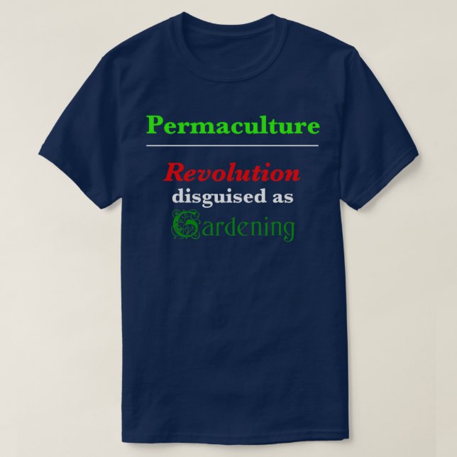 Camiseta Revolução Permícola disfarçada de Jardinagem  (Frente do Design)