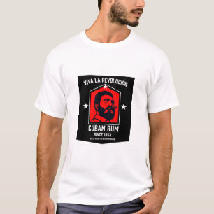 Camiseta Revolucionários Bebedores de Rum Cubano Livre