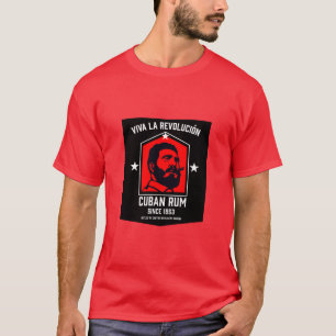 Camiseta Revolucionários Bebedores de Rum Cubano Livre