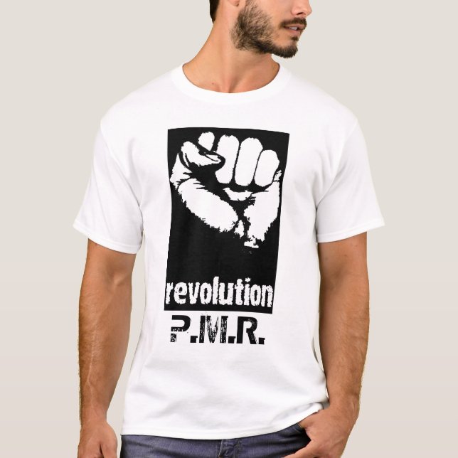 Camiseta revolution_fist, P.M.R. (Frente)