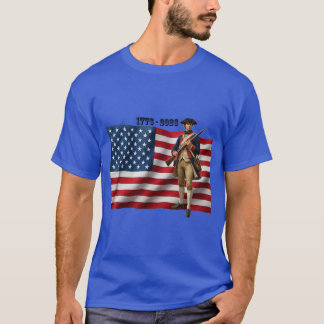 Camiseta Revolutionary War Soldier & American Flag 250 URM
