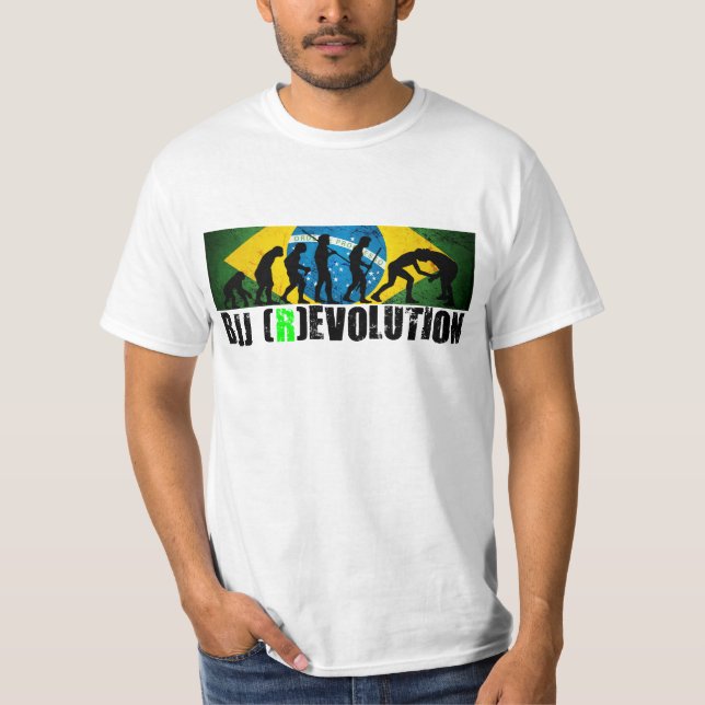 Camiseta RevolutionT-camisa da carta da evolução de BJJ (Frente)