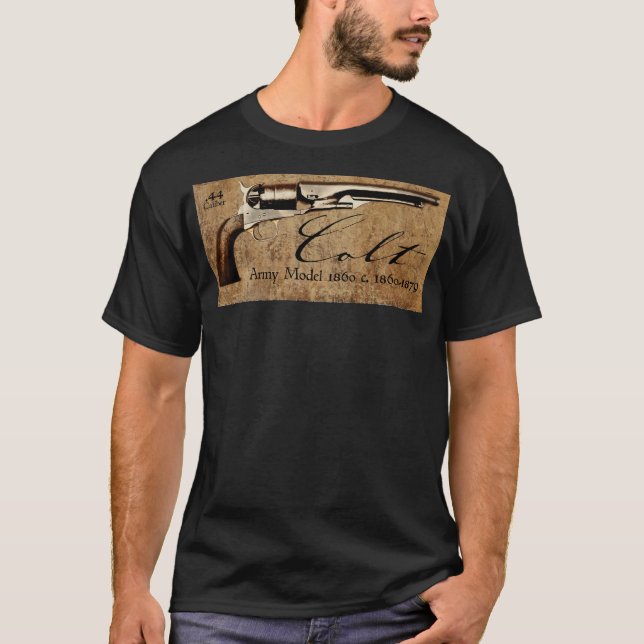 Camiseta Revólver 1860 do modelo do exército do potro no (Frente)