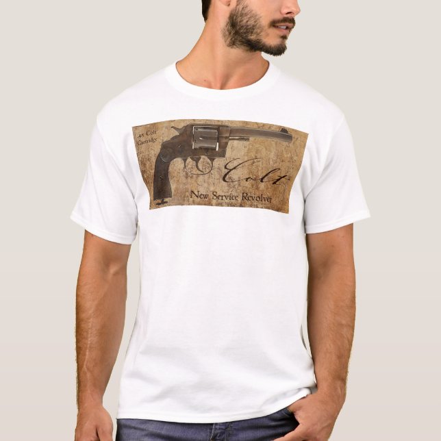 Camiseta Revólver novo do clássico do revólver do serviço (Frente)