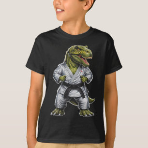 Camiseta Rex Artes Marciais Dinossauro Karatê Jiu-jitsu Nin