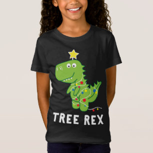 Camiseta Rex da árvore. Pun Funny Dinossaur Christmas Paja