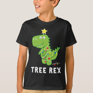 Camiseta Rex da árvore. Pun Funny Dinossaur Christmas Paja