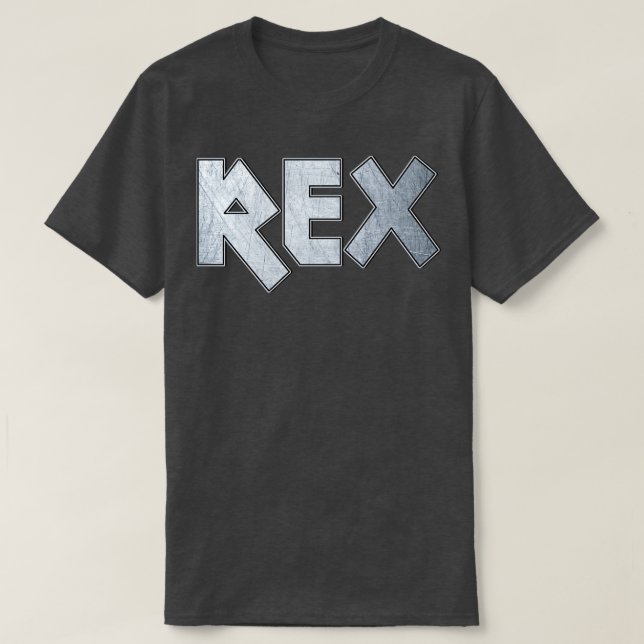 Camiseta Rex de metais pesados (Frente do Design)