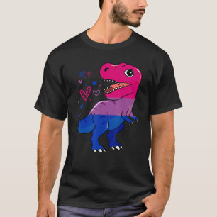 Camiseta Rex Dinossaur Bandeira Bissexual Orgulho de Bissex