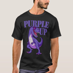 Camiseta Rex Dinossauro Militar Garotos Roxo U