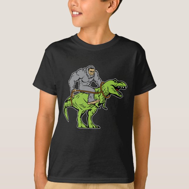 Camiseta Rex do dinossauro T da equitação de Bigfoot (Frente)
