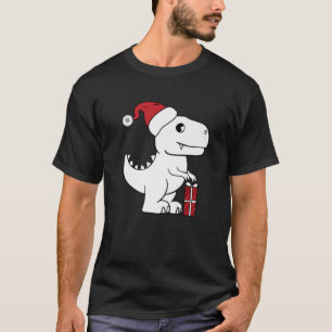 Camiseta Rex Santa Hat Christmas Dinosaur X-Mas PJ Boys Gir