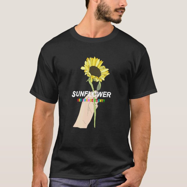 Camiseta Rex Sunflower Orange Color County (Frente)
