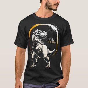 Camiseta Rex Total Eclipse Solar 2024 Dinossauro Abril 8 Ho