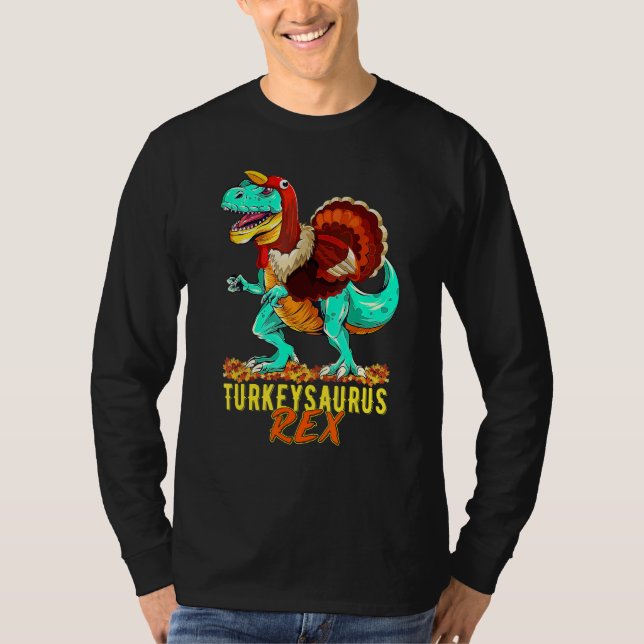 Camiseta Rex Turkeysaurus Rex Dino Turkey Toddler Boys Than (Frente)