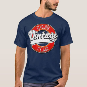 Camiseta Reykjavk - Logótipo vintage da Islândia