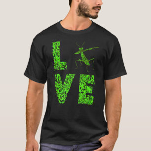 Camiseta Rezando Mantis Amor Inseto do Inseto Verde Leopard