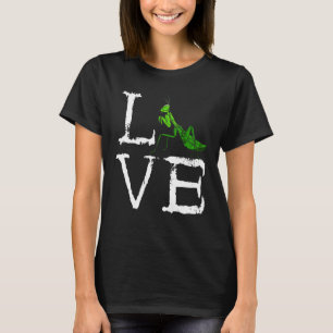 Camiseta Rezando Mantis Cérebro Amor Mantis Inseto Inseto V
