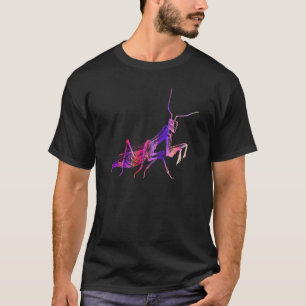 Camiseta Rezando Mantis Retro Sintth Pastel Vaporwave Inset