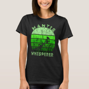 Camiseta Rezando Mantis Whisperer Retrô Vintage Insec Verde