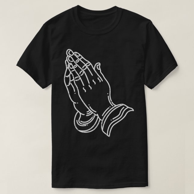 Camiseta Rezar Mão É Poderoso (Frente do Design)