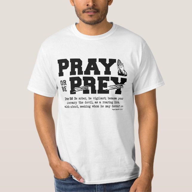 Camiseta Rezar ou ser presa (Frente)