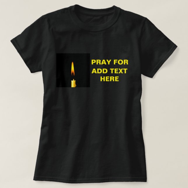 Camiseta Rezar para adicionar texto (Frente do Design)