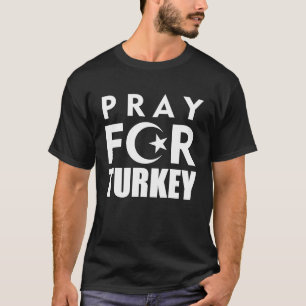 Camiseta Rezar Pela Turquia Rezando Por Türkiye Eu Fico Com