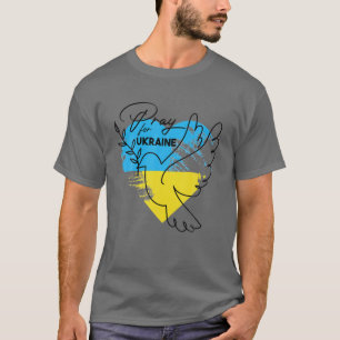 Camiseta Rezar Pela Ucrânia Para Libertar A Bandeira Da Ucr