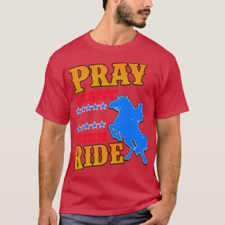 Camiseta Rezar Primeiro, depois Rir Christian Cowboy