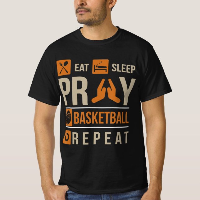 Camiseta Reze Atleta Católica para Rezar para Dormir (Frente)