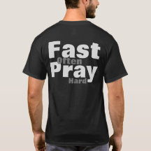 Camiseta Reze Duro Rápido Frequentemente