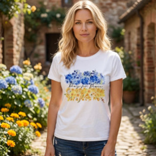 Camiseta Reze pela Paz na Ucrânia & Aquarelas.