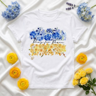 Camiseta Reze pela Paz & Paz na Ucrânia & Aquarelas.