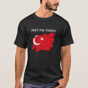 Camiseta Reze Pela Turquia Bandeira T Shirt Reze Pela Turqu