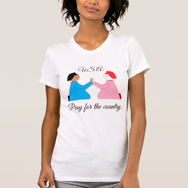 Camiseta Reze pelo País: Branco (Frente)