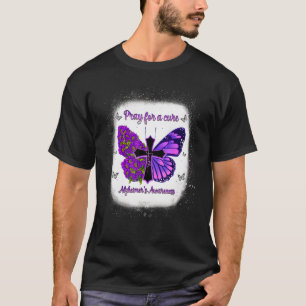 Camiseta Reze por Cure Alzheimer's Awarness Butterfly Cros