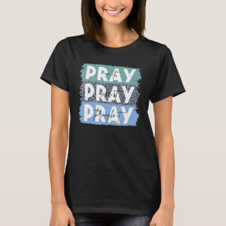 Camiseta Reze Por Ele Rezando Por Ele Através De Leopard Ch