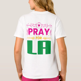 Camiseta Reze por Los Angeles. Oração pelo Travesseiro deco