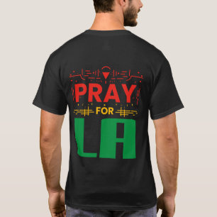 Camiseta Reze por Los Angeles. Oração pelo Travesseiro deco