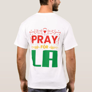 Camiseta Reze por Los Angeles. Oração pelo Travesseiro deco