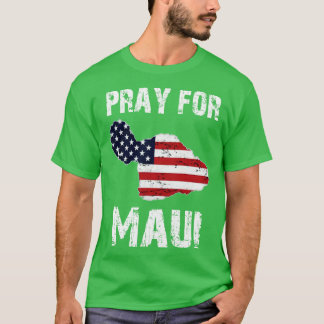 Camiseta Reze por Maui Hawaii Wildflower Support America Fl