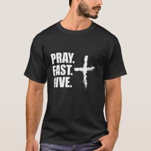 Camiseta Reze Rápido Para Dar Aluguel S Para Católicos Cinz