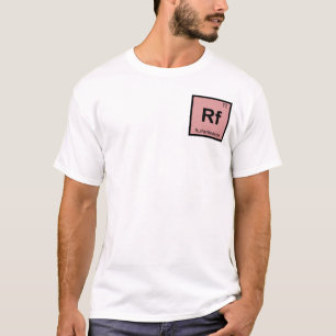 Camiseta Rf - Química do Rutherfordium Símbolo da Tabela Pe