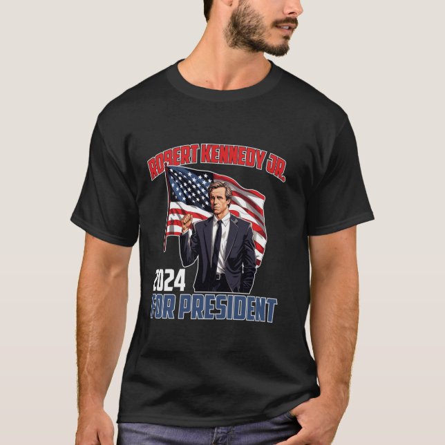 Camiseta RFK JR 2024 Eleição Robert Kennedy Jr Para Preside (Frente)