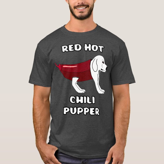 Camiseta RHCP Red Hot Chili Pupper Peppers Parody Puppy (Frente)