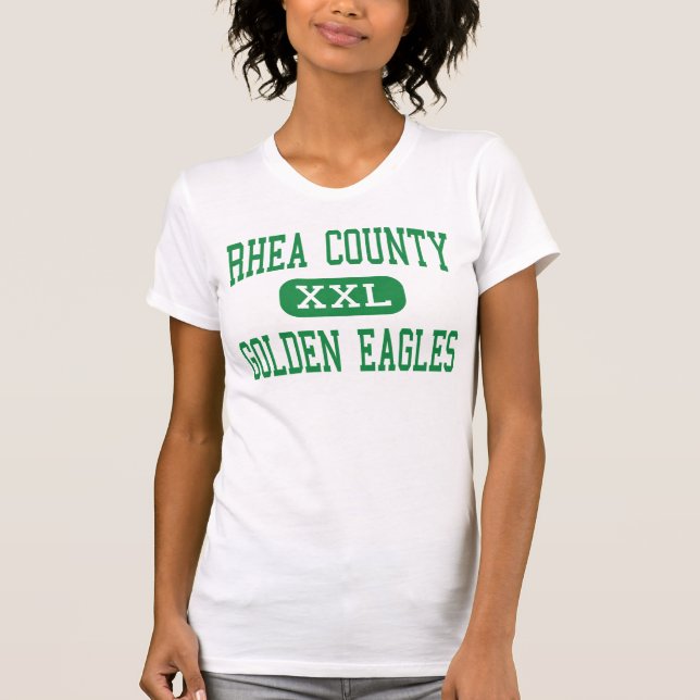 Camiseta Rhea County - Eagles dourado - alto - Evensville (Frente)